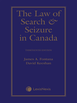 cover image of The Law of Search and Seizure in Canada